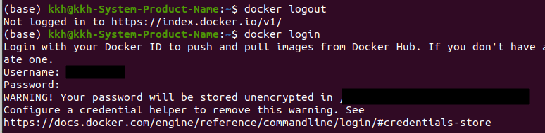 docker login